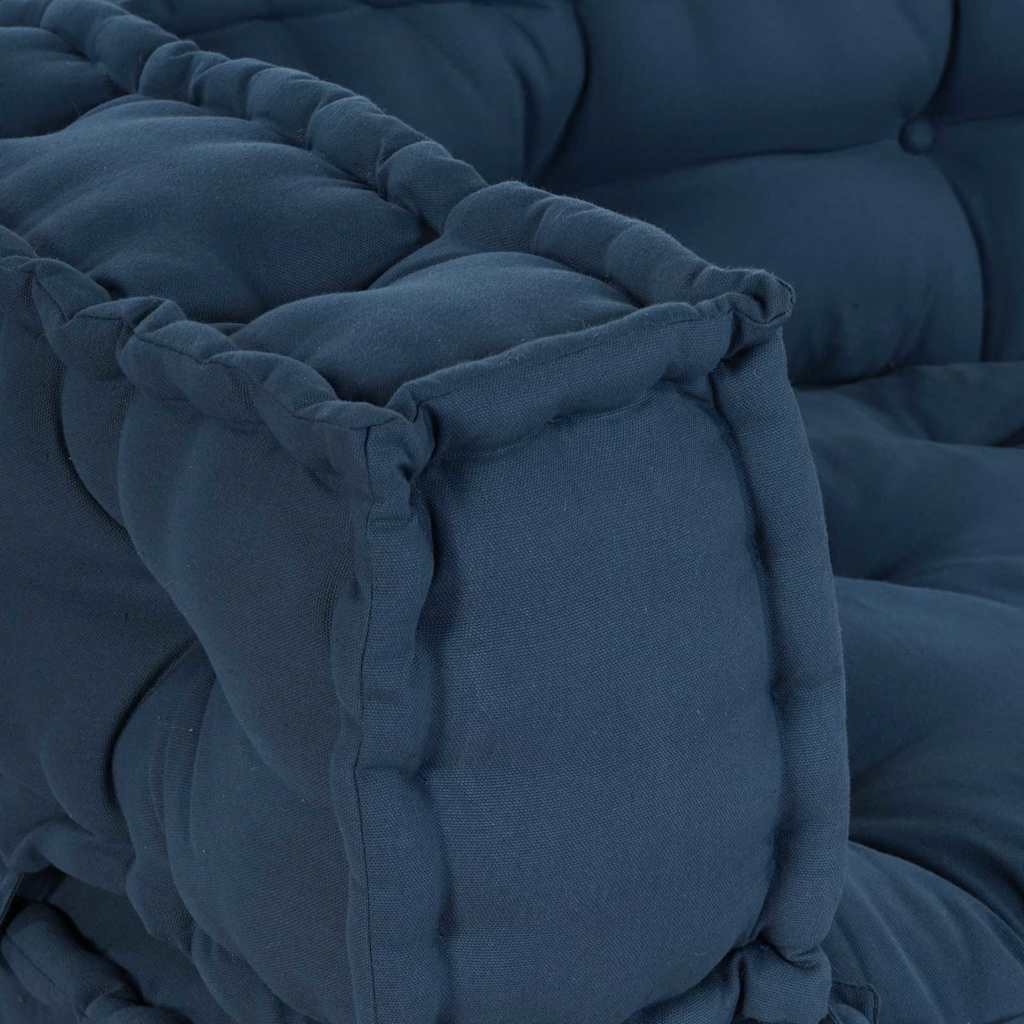 vidaXL Μαξιλάρι για καναπέ παλέτας 3 pcs Ινδικο ύφασμα