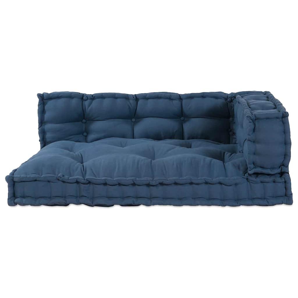 vidaXL Μαξιλάρι για καναπέ παλέτας 3 pcs Ινδικο ύφασμα