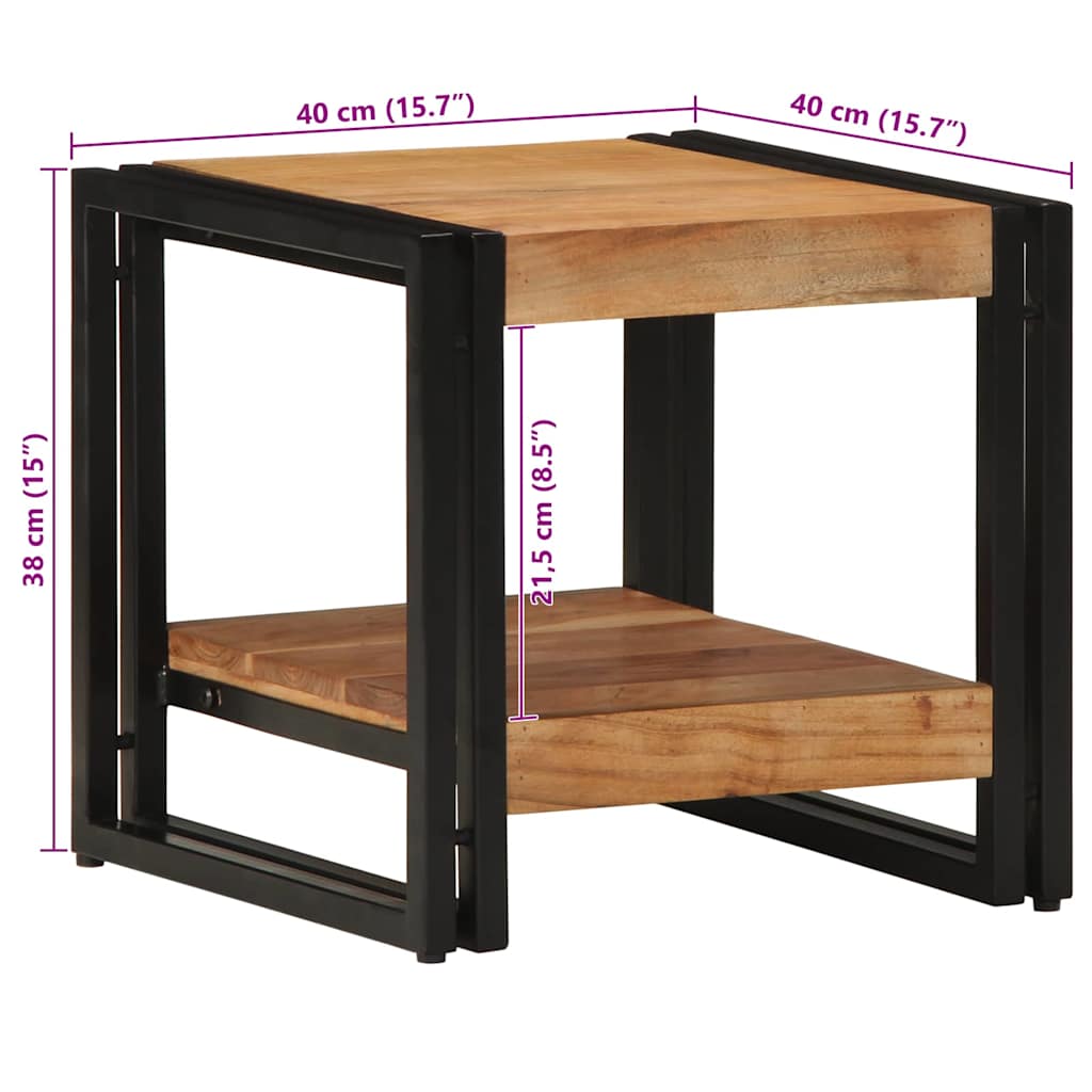 vidaXL Τραπεζάκι σαλονιού Καφέ 40 x 40 x 38 cm Στερεό Ξύλο Ακακίας