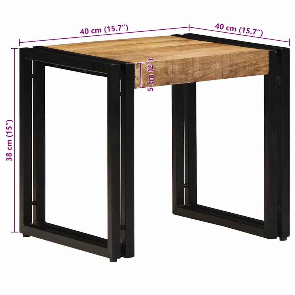 vidaXL Τραπεζάκι σαλονιού Καφέ 40 x 40 x 38 cm Στερεό ξύλο μάνγκο