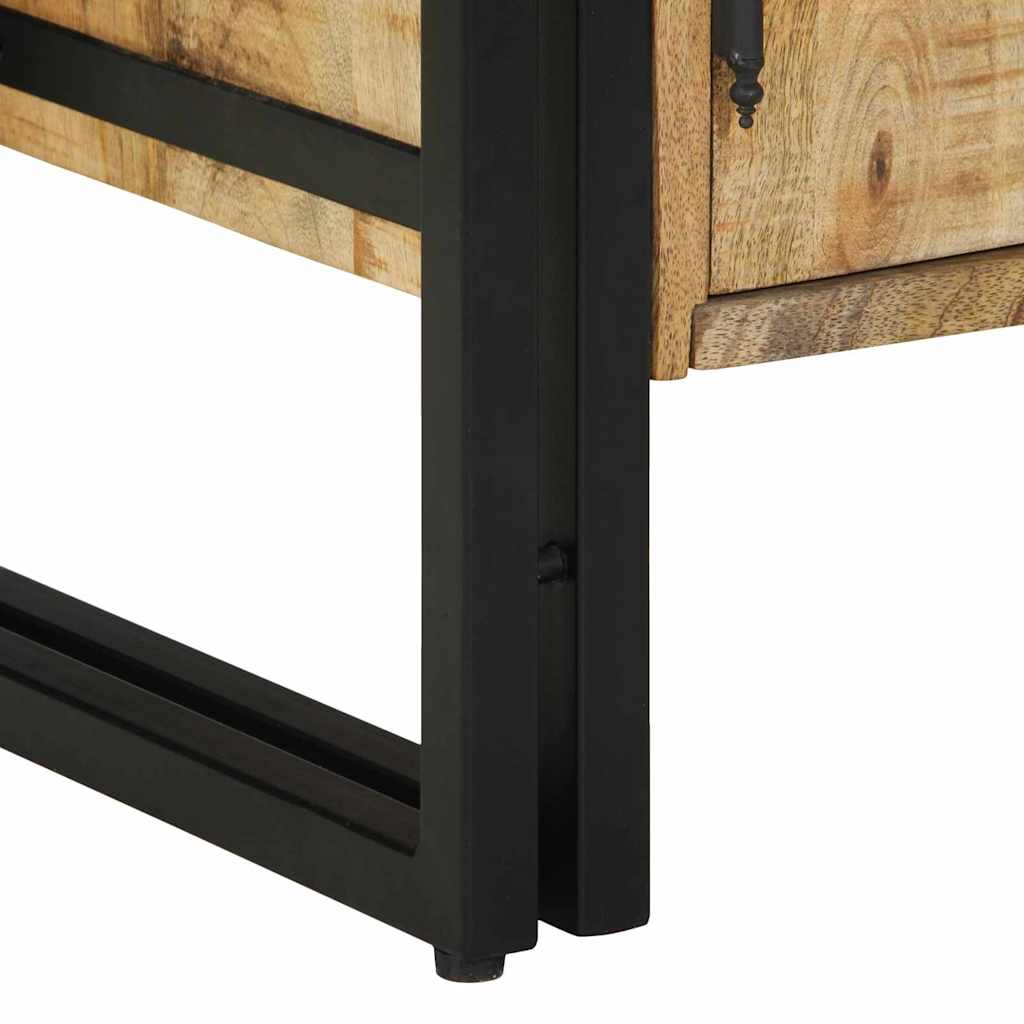 vidaXL Ντουλάπα Παπουτσιών Μαύρο 30 x 30 x 40 cm Μασίφ ξύλο μάνγκο