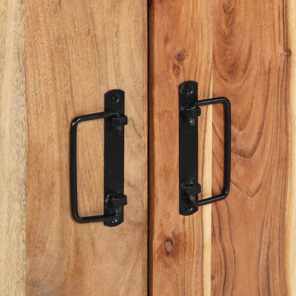 vidaXL Ντουλάπα Παπουτσιών Μαύρο 30 x 30 x 40 cm Μασίφ ξύλο ακακίας