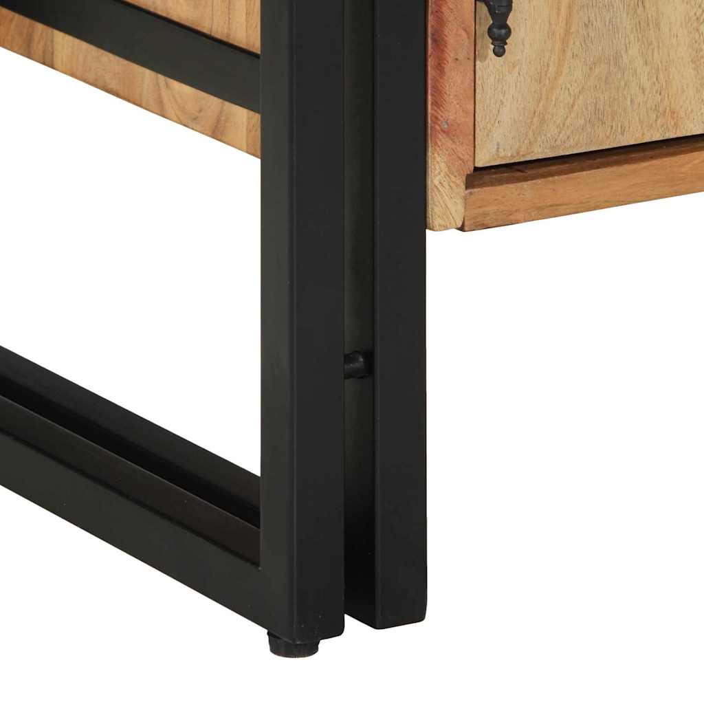 vidaXL Ντουλάπα Παπουτσιών Μαύρο 30 x 30 x 40 cm Μασίφ ξύλο ακακίας