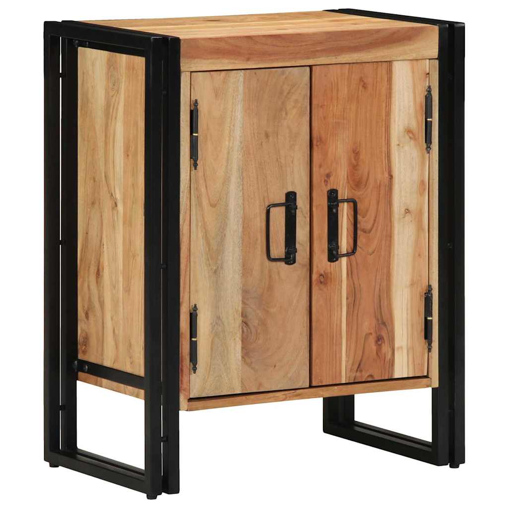 vidaXL Ντουλάπα Παπουτσιών Μαύρο 30 x 30 x 40 cm Μασίφ ξύλο ακακίας