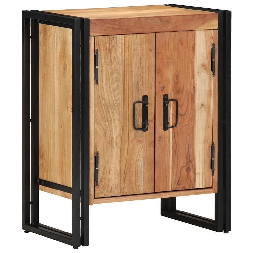 vidaXL Ντουλάπα Παπουτσιών Μαύρο 30 x 30 x 40 cm Μασίφ ξύλο ακακίας