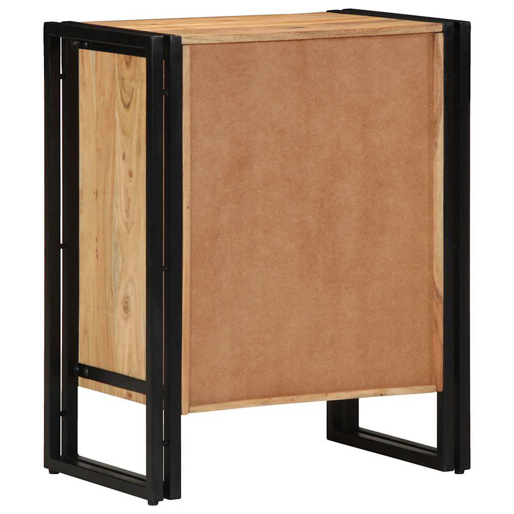 vidaXL Ντουλάπα Παπουτσιών Μαύρο 30 x 30 x 40 cm Μασίφ ξύλο ακακίας