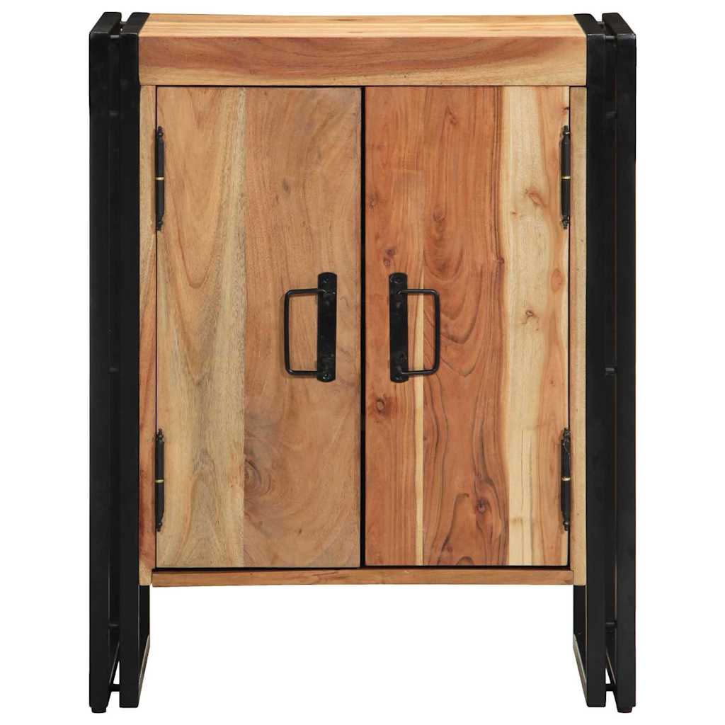 vidaXL Ντουλάπα Παπουτσιών Μαύρο 30 x 30 x 40 cm Μασίφ ξύλο ακακίας