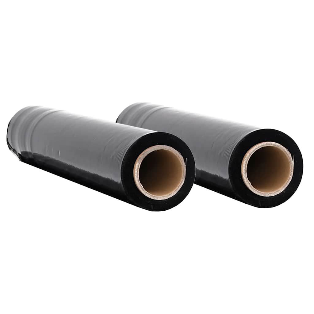 vidaXL Stretch Film 2 τεμάχια Μαύρο 17 μm 50 cm x 300 m