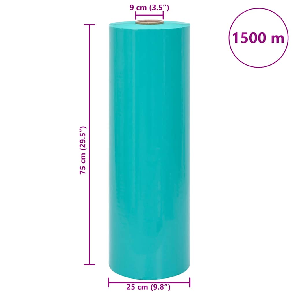 vidaXL Αγροτική ταινία τεντώματος πράσινη 25 μm 75 cm x 1500 m