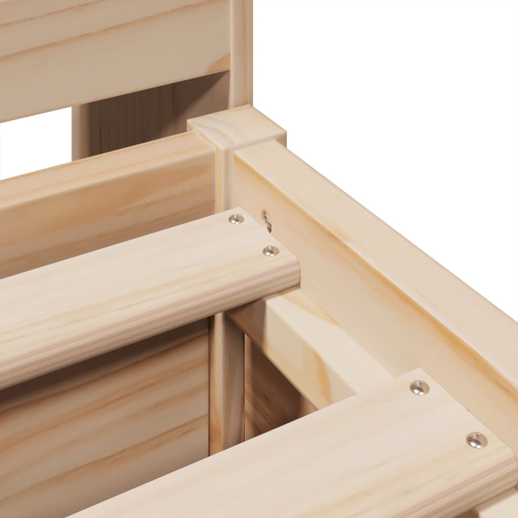 vidaXL Σκελετός Κρεβατιού Χωρίς Στρώμα 180x200 εκ Μασίφ Ξύλο Πεύκου