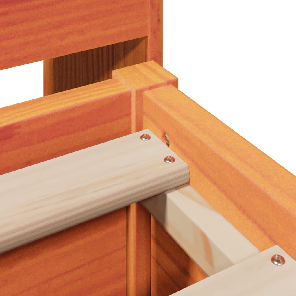 vidaXL Σκελετός Κρεβ. Χωρίς Στρώμα Καφέ Κεριού 160x200 εκ Μασίφ Πεύκο