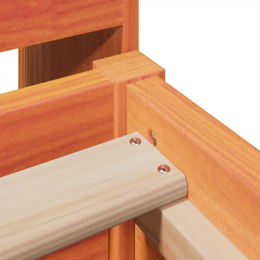 vidaXL Σκελετός Κρεβ. Χωρίς Στρώμα Καφέ Κεριού 100x200 εκ Μασίφ Πεύκο