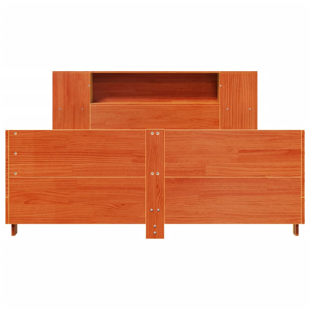 vidaXL Σκελετός Κρεβ. Χωρίς Στρώμα Καφέ Κεριού 120x200 εκ Μασίφ Πεύκο