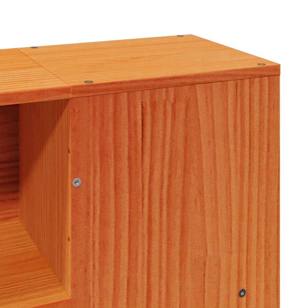 vidaXL Σκελετός Κρεβ. Χωρίς Στρώμα Καφέ Κεριού 135x190 εκ Μασίφ Πεύκο