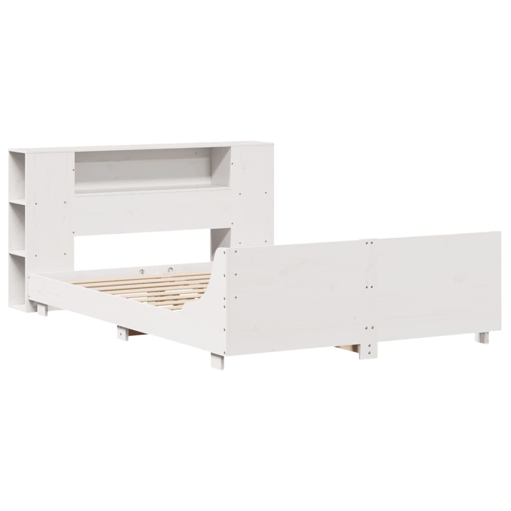 vidaXL Σκελετός Κρεβ. Χωρίς Στρώμα Λευκό 120x190 εκ Μασίφ Πεύκο