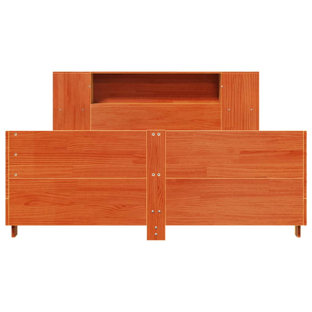 vidaXL Σκελετός Κρεβ. Χωρίς Στρώμα Καφέ Κεριού 120x190 εκ Μασίφ Πεύκο