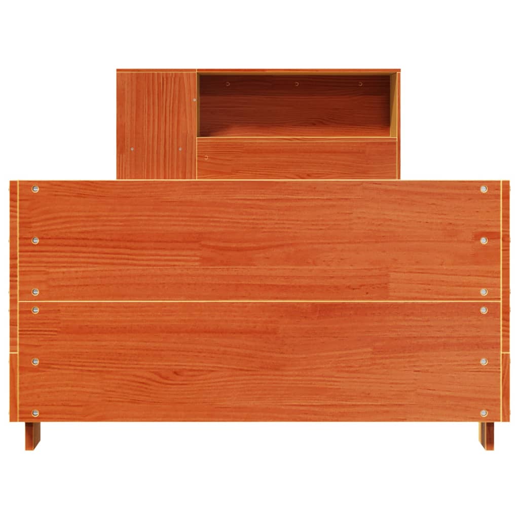 vidaXL Σκελετός Κρεβ. Χωρίς Στρώμα Καφέ Κεριού 75x190 εκ Μασίφ Πεύκο