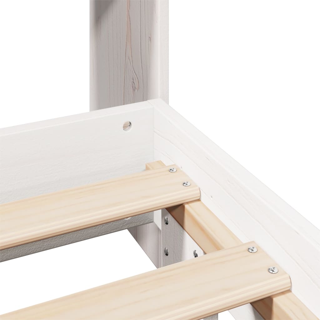 vidaXL Σκελετός Κρεβ. Χωρίς Στρώμα Λευκό 120x190 εκ Μασίφ Πεύκο