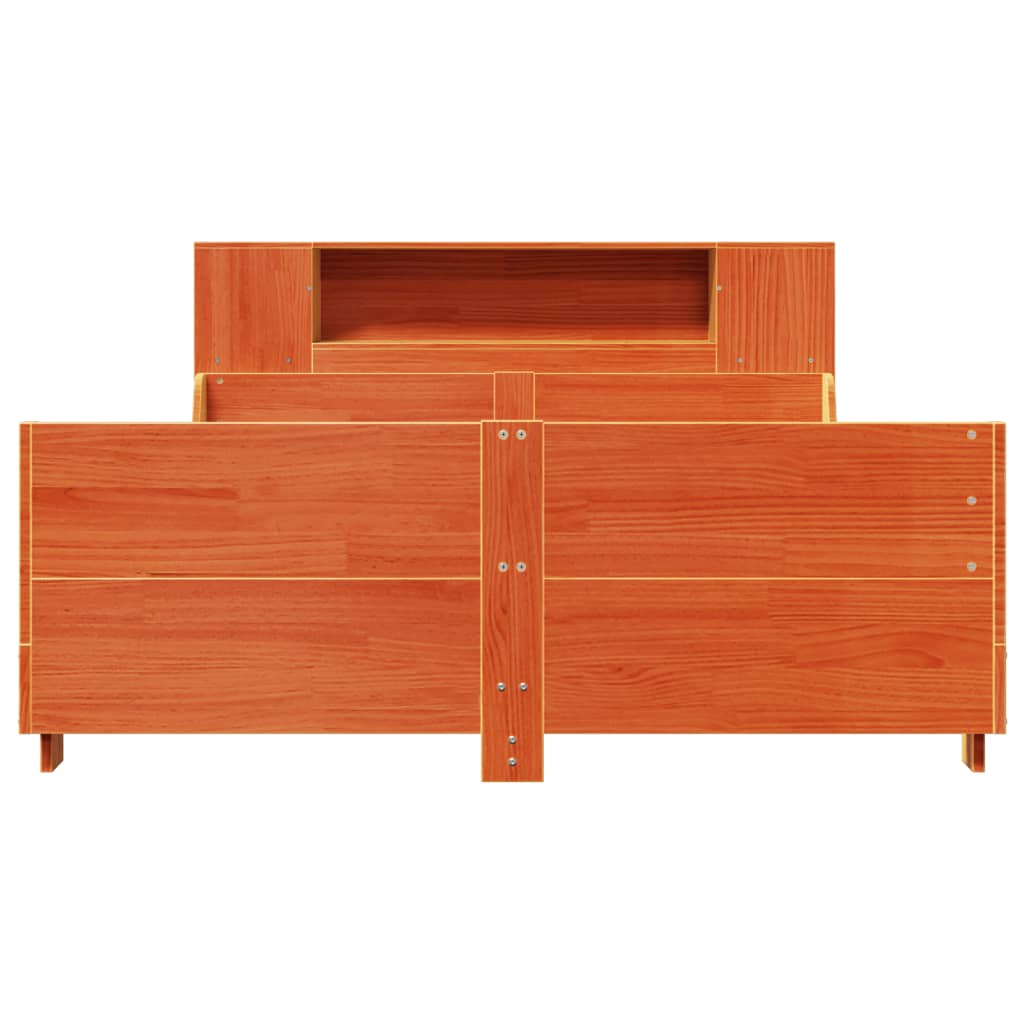 vidaXL Σκελετός Κρεβ. Χωρίς Στρώμα Καφέ Κεριού 120x190 εκ Μασίφ Πεύκο