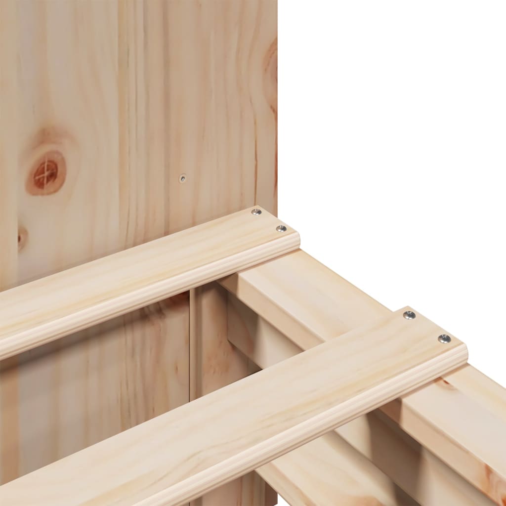 vidaXL Κρεβάτι Βιβλιοθήκη Χωρίς Στρώμα 160x200 εκ Μασίφ Πεύκο