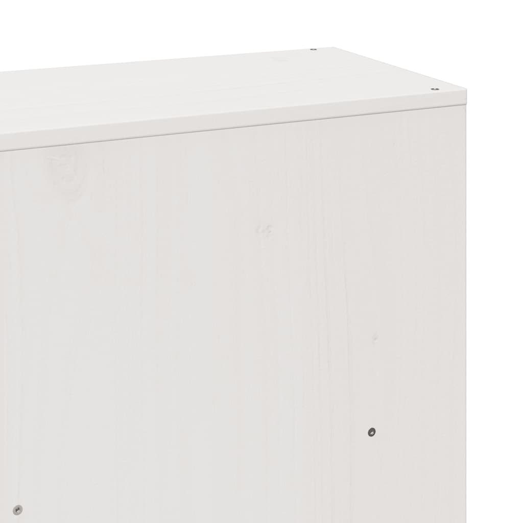 vidaXL Κρεβάτι Βιβλιοθήκη Χωρίς Στρώμα Λευκό 200x200 εκ Μασίφ Ξύλο