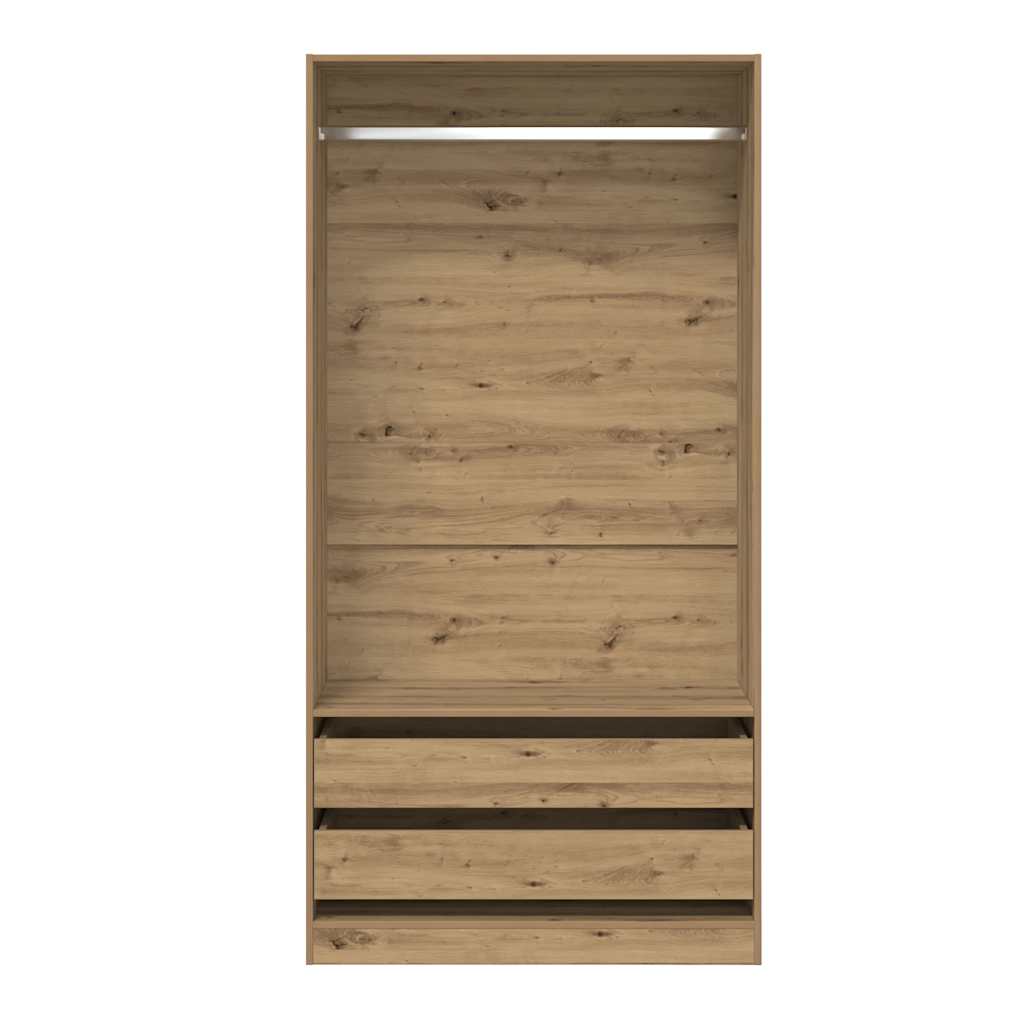 vidaXL Ντουλάπα Τεχνίτης Δρυς 100x50x200 εκ Επεξεργασμένο Ξύλο