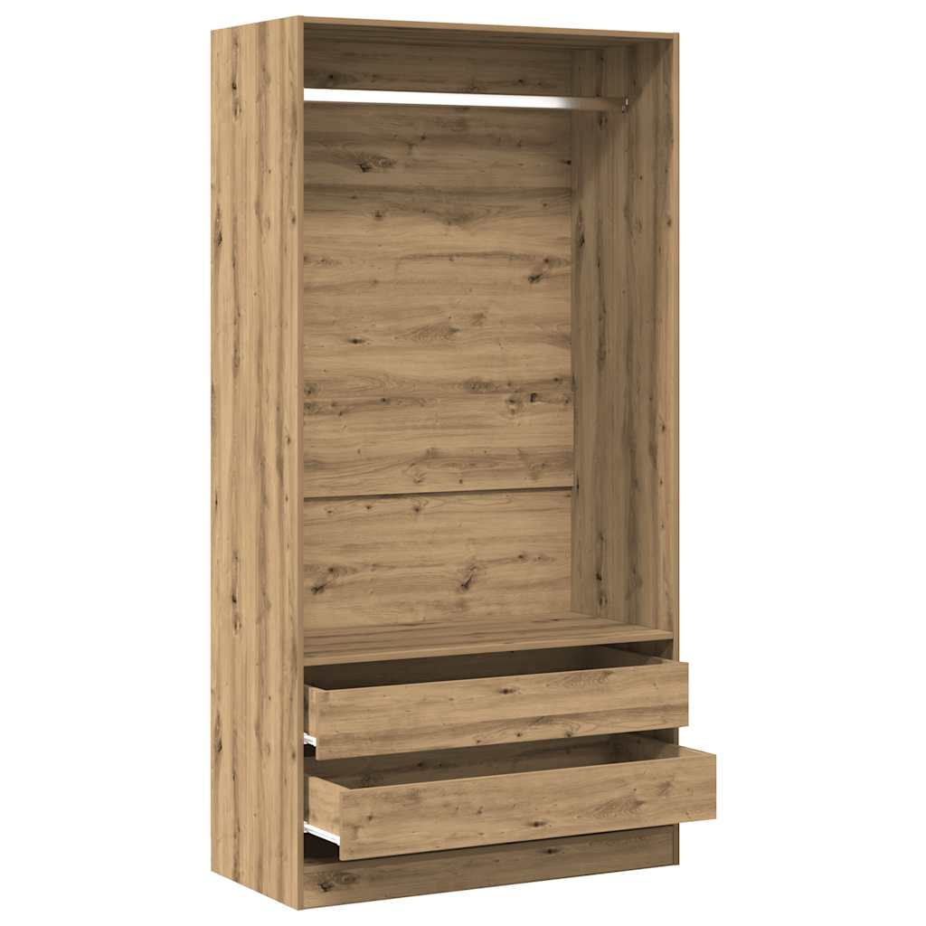 vidaXL Ντουλάπα Τεχνίτης Δρυς 100x50x200 εκ Επεξεργασμένο Ξύλο