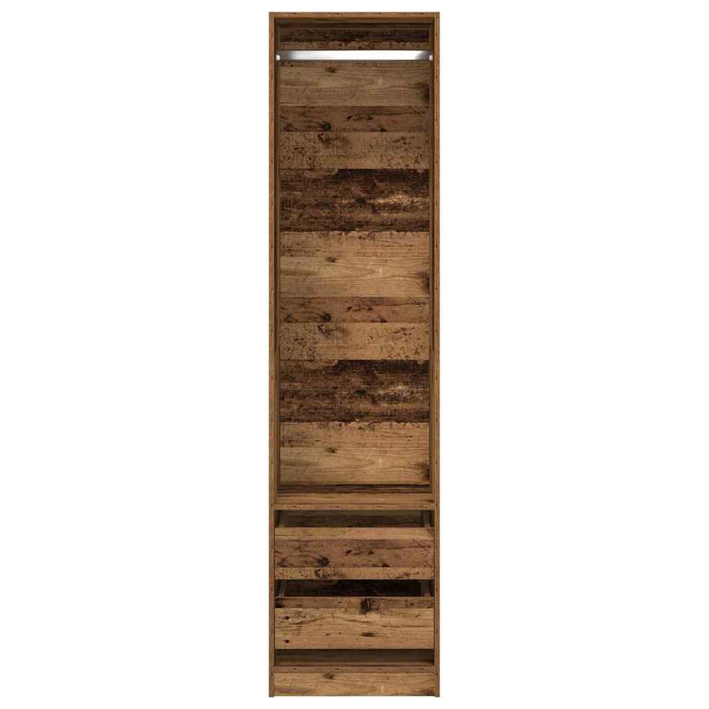 vidaXL Ντουλάπα Όψη Παλαιού Ξύλου 50x50x200 εκ. από Επεξεργασμένο Ξύλο