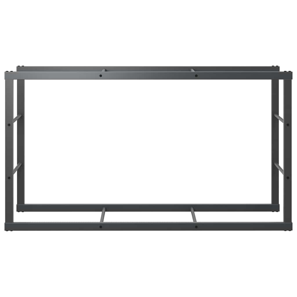 vidaXL Ράφι Καυσόξυλων Μαύρο 110x30x61 εκ. Ατσάλινο
