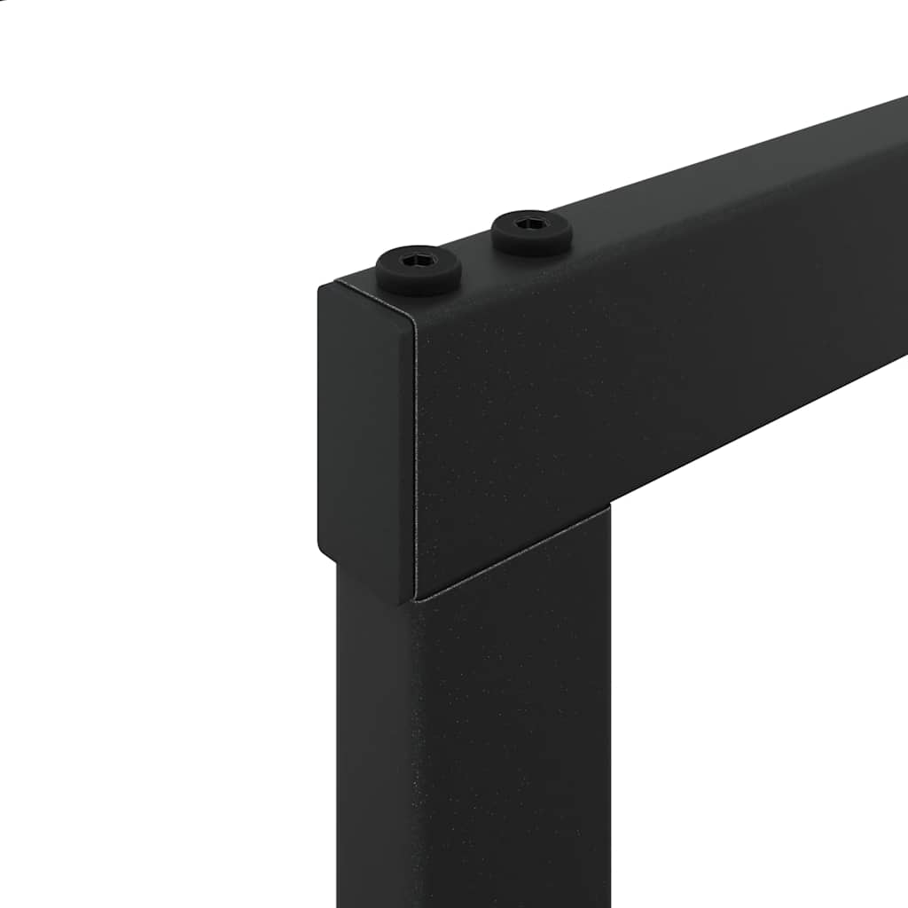 vidaXL Ράφι Καυσόξυλων Μαύρο 110x30x61 εκ. Ατσάλινο