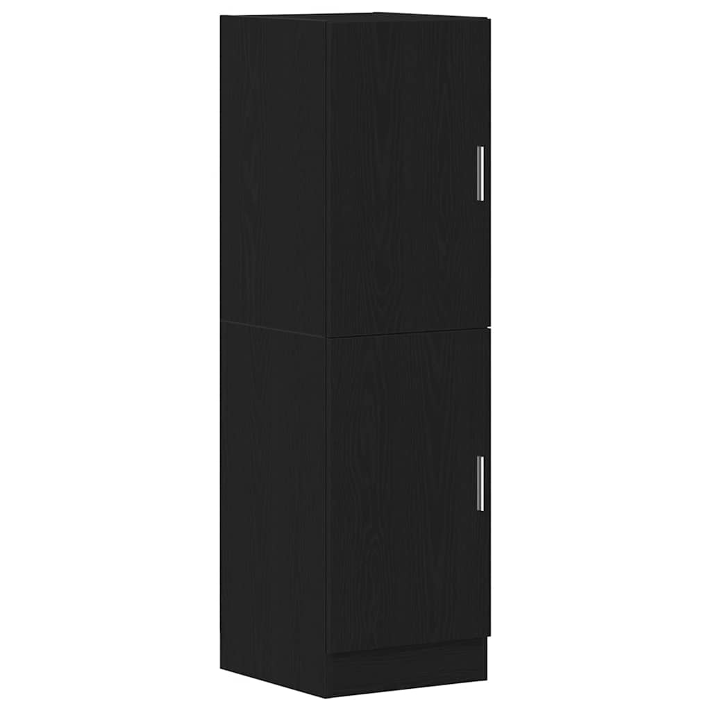 vidaXL Σετ ντουλαπιών κουζίνας 3 τεμαχίων Μαύρο κατασκευασμένο ξύλο