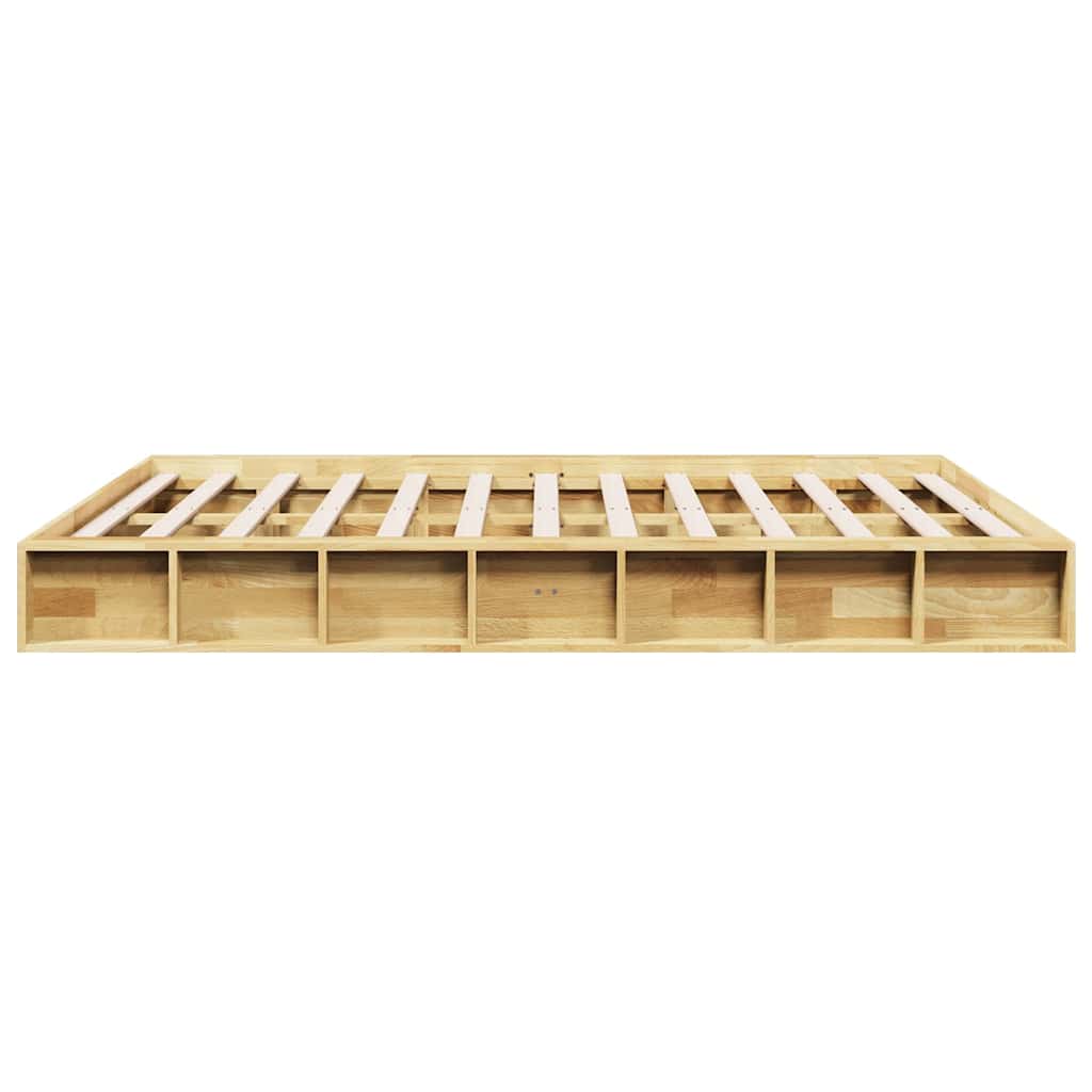 Πλαίσιο κρεβατιού vidaXL χωρίς στρώμα 140x190 cm μασίφ ξύλο δρυς