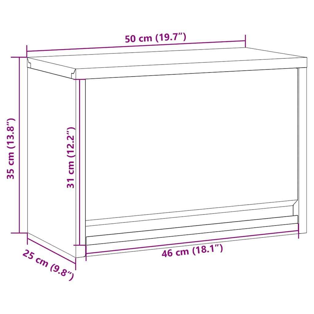 vidaXL Ντουλάπα εργαλείων Μαύρο και Γκρι 50 x 25 x 35 εκ.