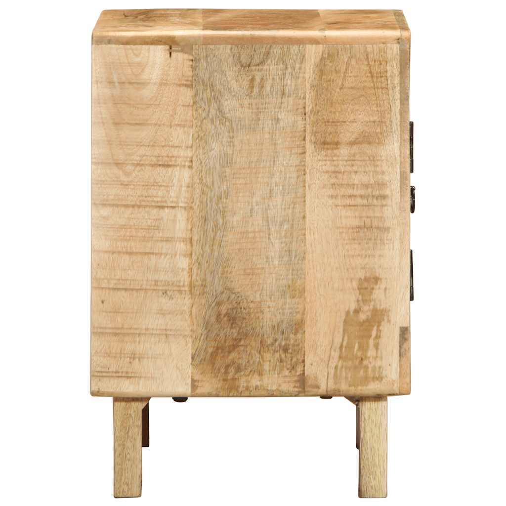 vidaXL Κομοδίνο 40x32x46 cm από μασίφ ξύλο Rough Mango