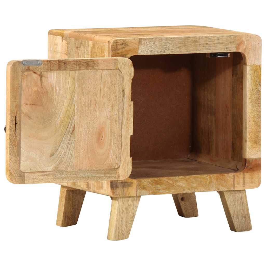 vidaXL Κομοδίνο 40x32x46 cm από μασίφ ξύλο Rough Mango