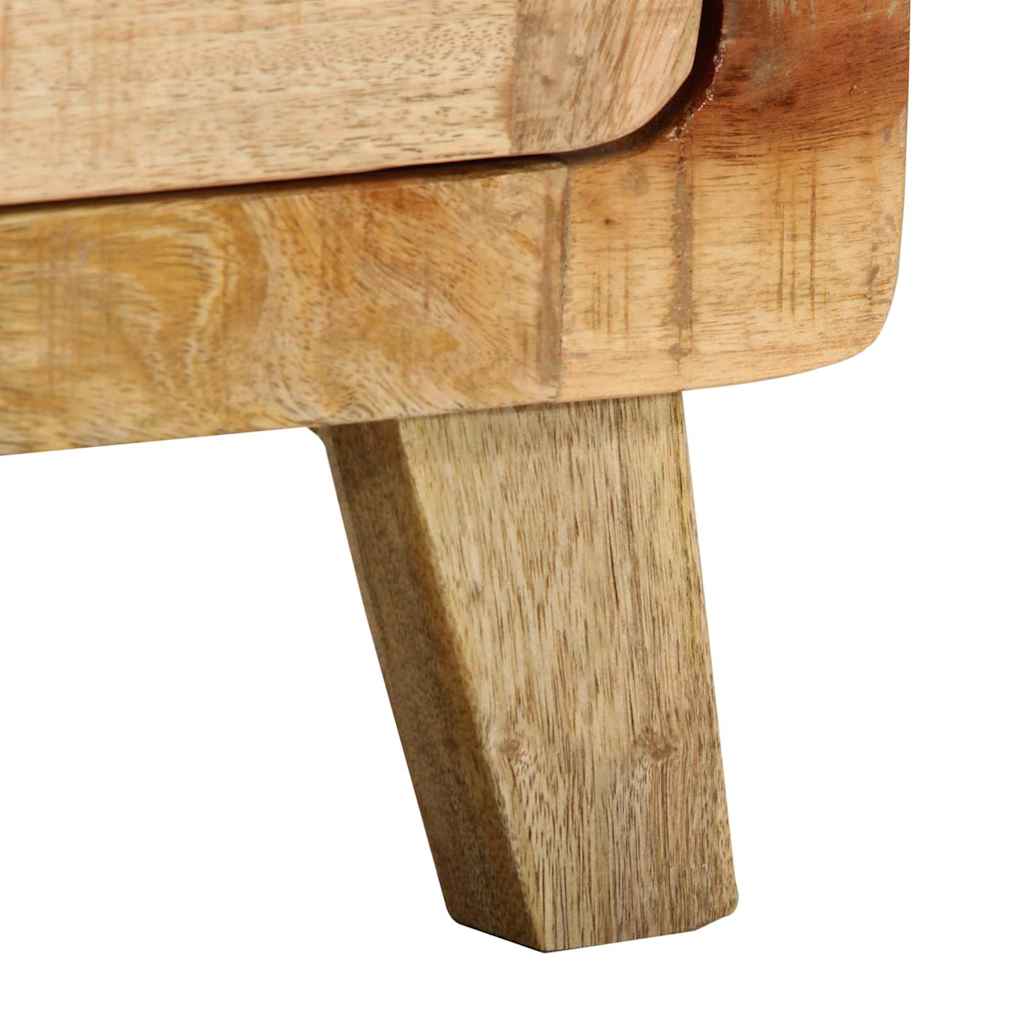 vidaXL Κομοδίνο 40x32x46 cm από μασίφ ξύλο Rough Mango