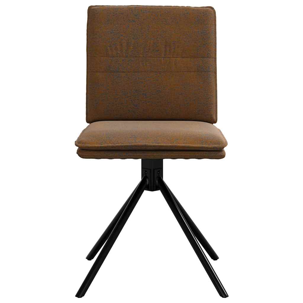 vidaXL Καρέκλα τραπεζαρίας καφέ δέρμα Faux Suede
