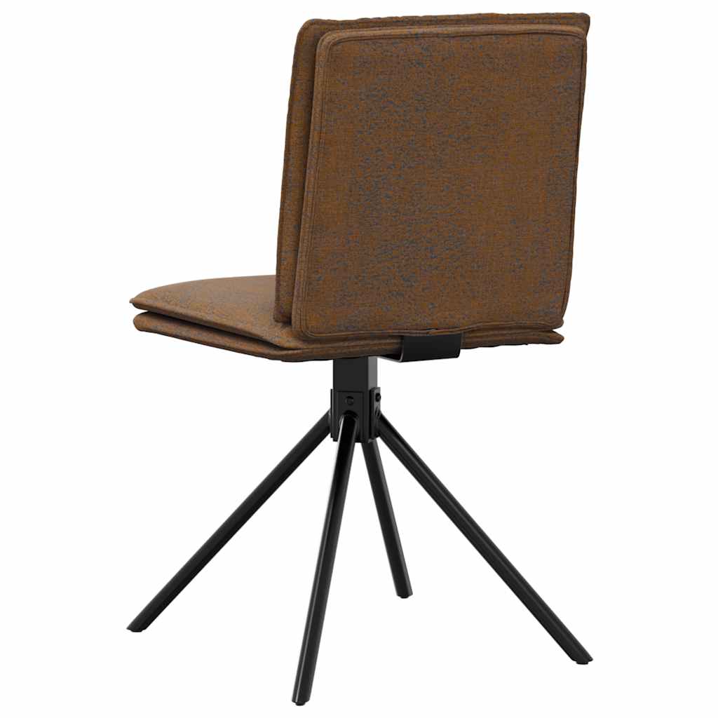 vidaXL Καρέκλα τραπεζαρίας καφέ δέρμα Faux Suede