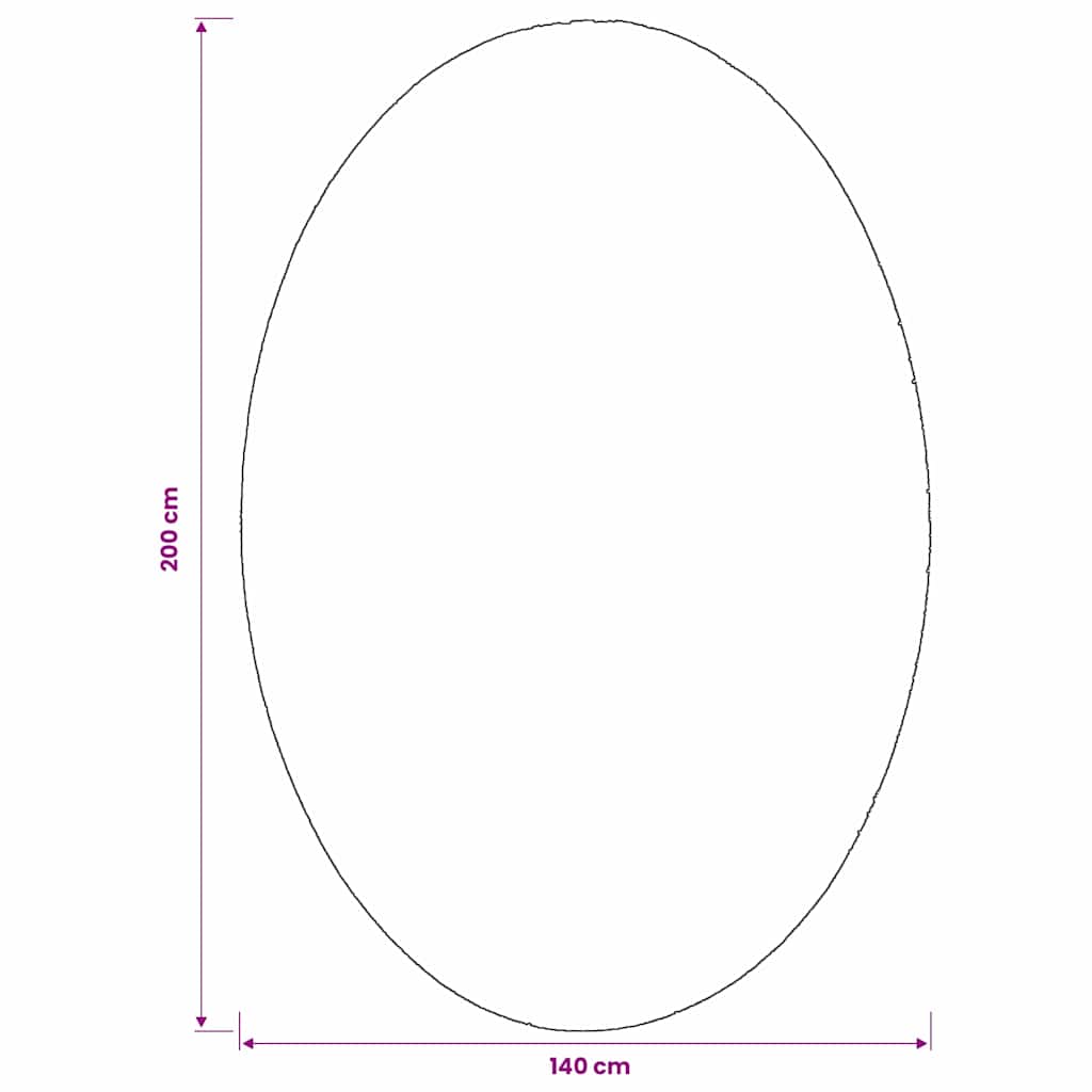 vidaXL Χαλιά χώρου Ωοειδής HUARTE Άμμος 140 x 200 cm 100% Πολυεστέρας