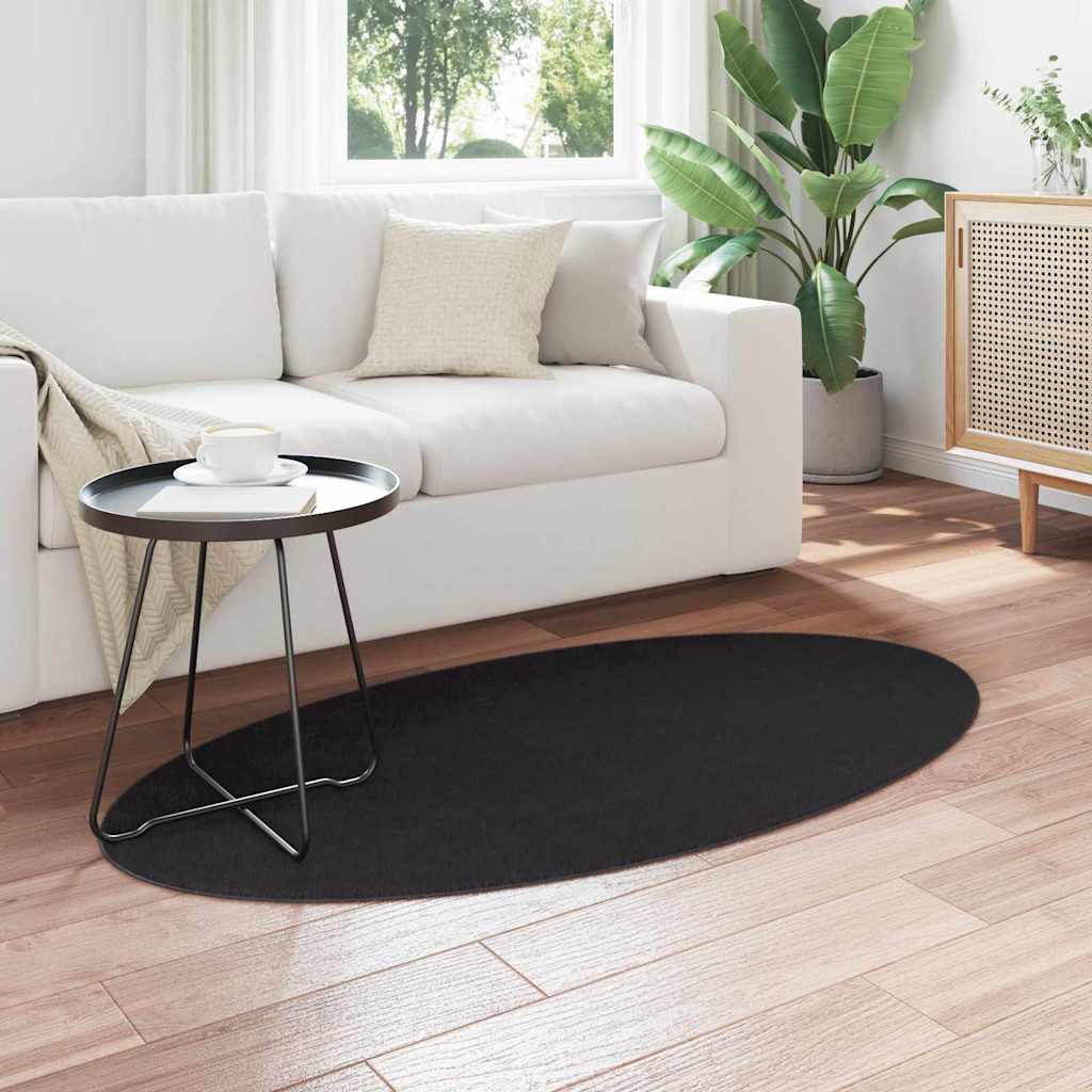 vidaXL Χαλί HUARTE Μαύρο 80 x 150 cm Πολυεστέρας