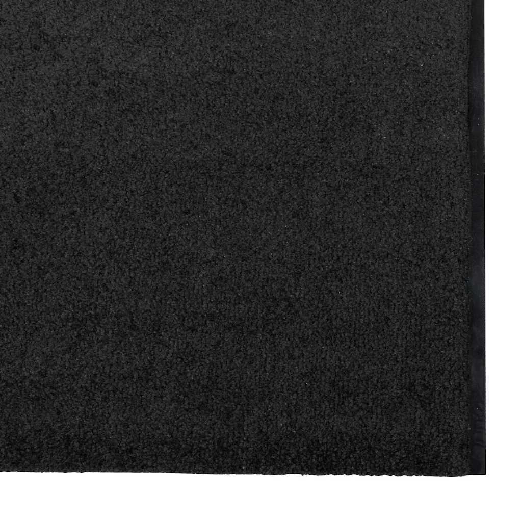 vidaXL Χαλάκι Εξώπορτας Μαύρο 120 x 350 εκ Πολυαμίδιο και PVC