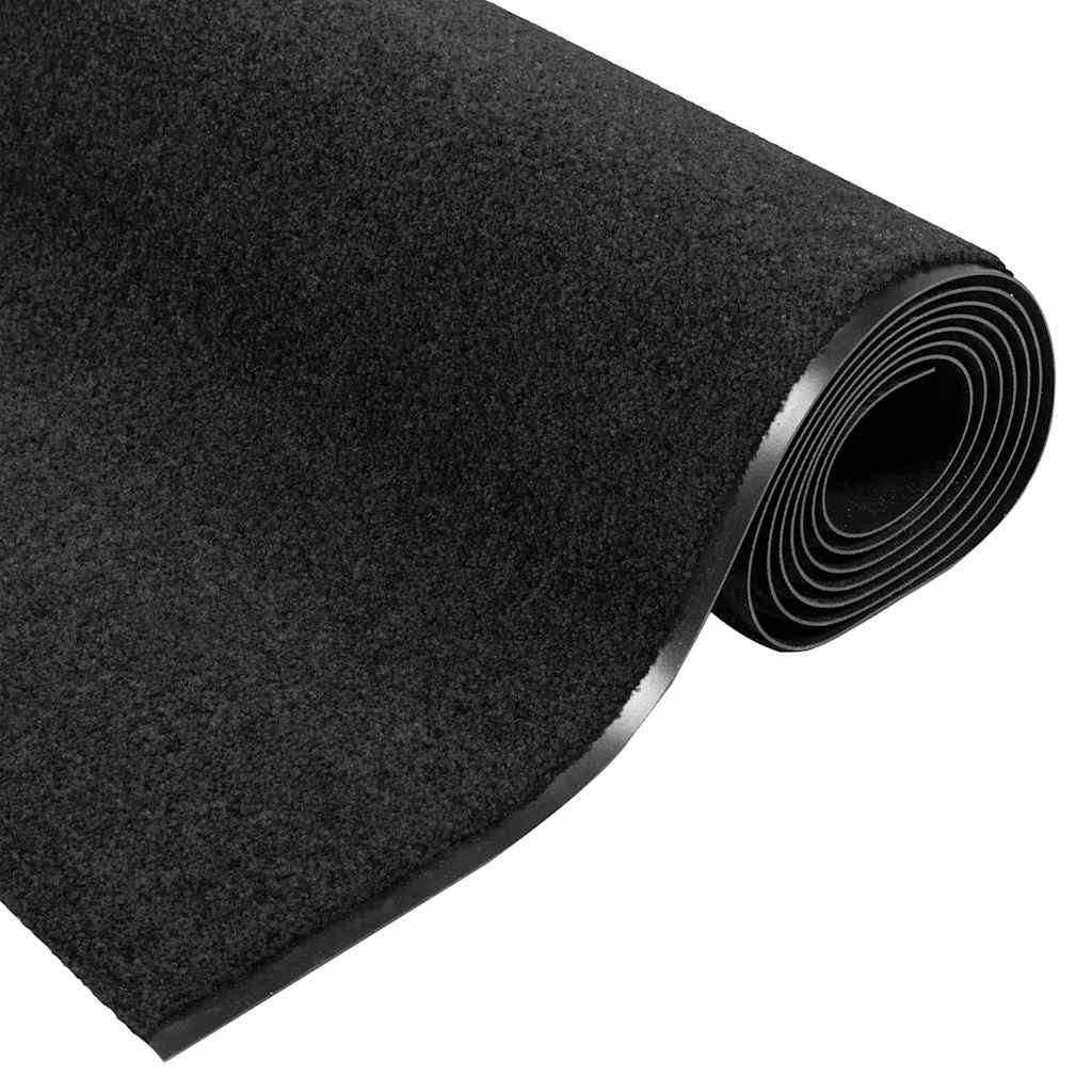 vidaXL Χαλάκι Εξώπορτας Μαύρο 120 x 350 εκ Πολυαμίδιο και PVC