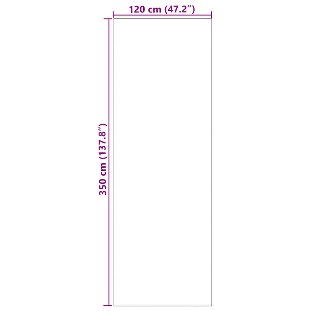 vidaXL Χαλάκι Εξώπορτας Μαύρο 120 x 350 εκ 100% Πολυαμίδιο