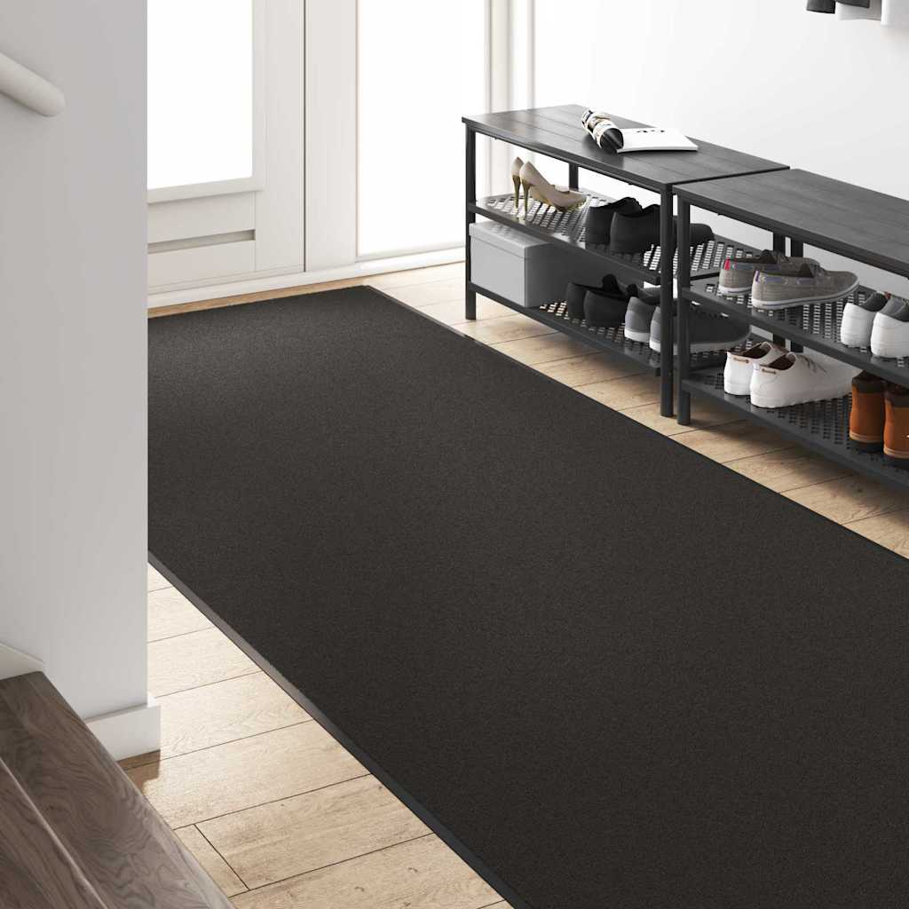 vidaXL Χαλάκι Εξώπορτας Μαύρο 120 x 400 cm Πολυαμίδιο και PVC