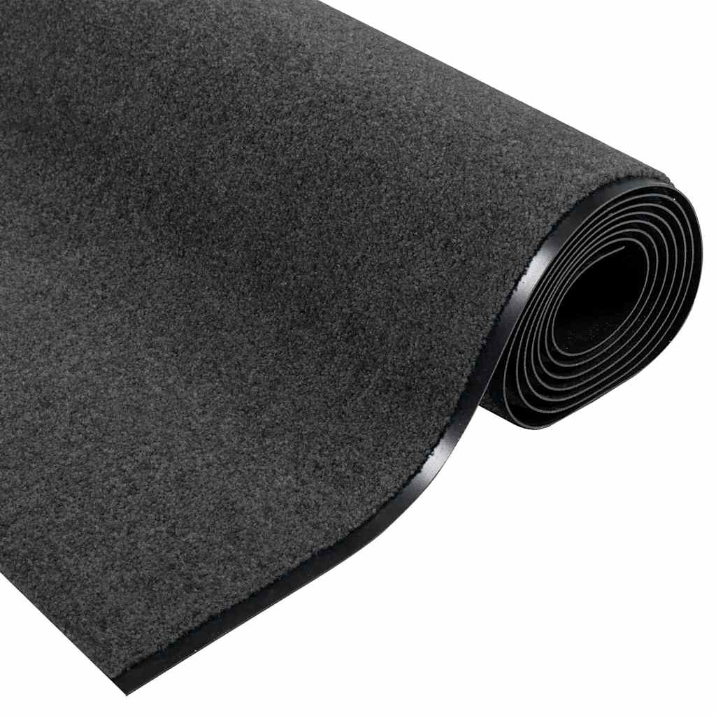 vidaXL Χαλάκι Εξώπορτας Ανθρακί και Μαύρο 120 x 350 εκ