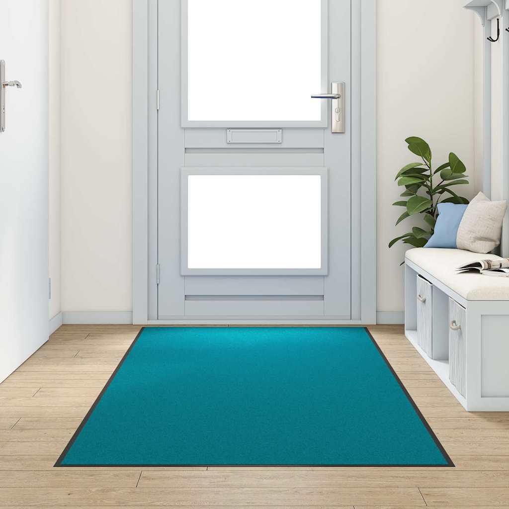 vidaXL Χαλάκι Εξώπορτας Κυανί και Μαύρο 120 x 300 cm