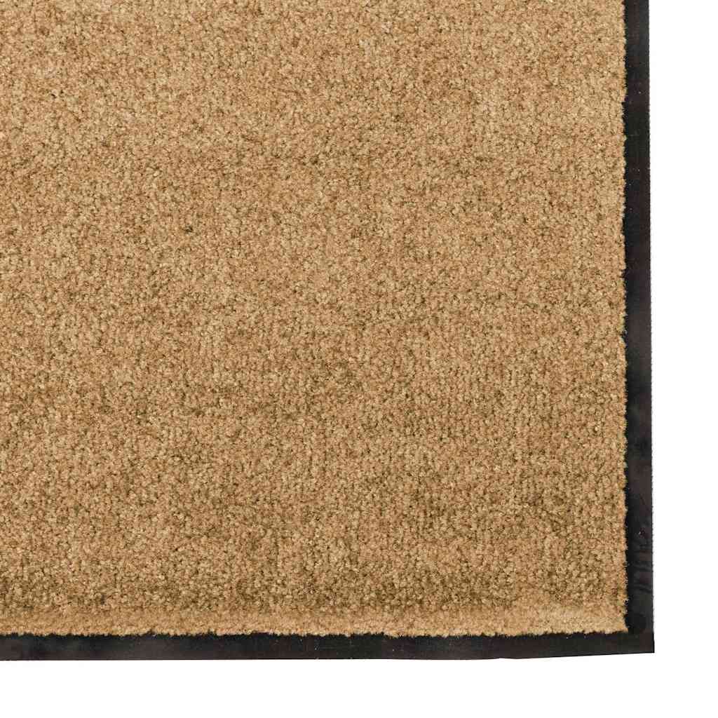 vidaXL Χαλάκι Εξώπορτας Κρέμα και Μαύρο 120 x 250 cm