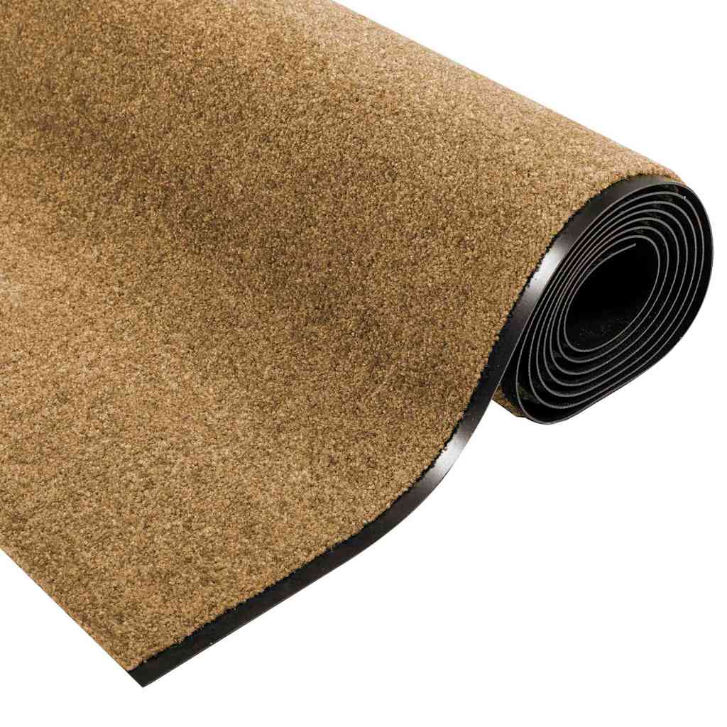vidaXL Χαλάκι Εξώπορτας Κρέμα και Μαύρο 120 x 400 cm
