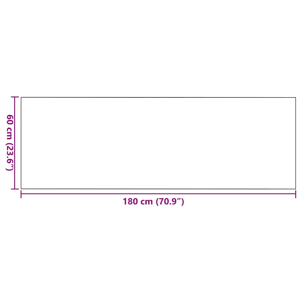 vidaXL Χαλάκι Εξώπορτας Μαύρο 60 x 180 cm 100% Πολυαμίδιο