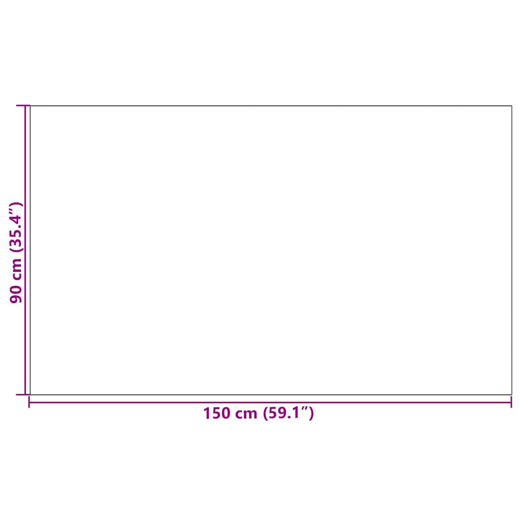 vidaXL Χαλάκι Εξώπορτας Μαύρο 90 x 150 cm 100% Πολυαμίδιο